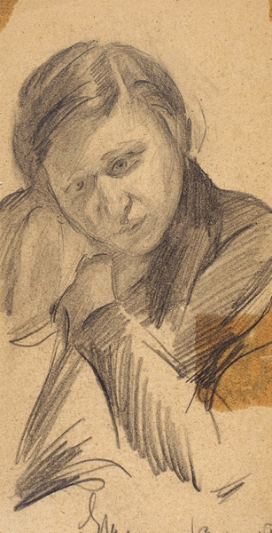 Якунин Дмитрий Никифорович (1891–1949) «Василий», «Портрет первой жены». 2 листа. 1910-е. Бумага, графитный карандаш, 17,5x14,5 см; 14,8x7,6 см (в свету).