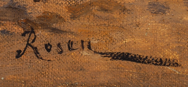Розен Карл Иоганнович (1864–1934) «Хороший улов». Первая треть ХХ века. Холст, масло, 27x22,7 см.