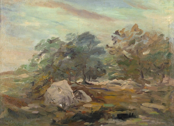 Платов Федор Федорович (1895–1967) «Пейзаж». 1935. Холст, масло,55x75 см.