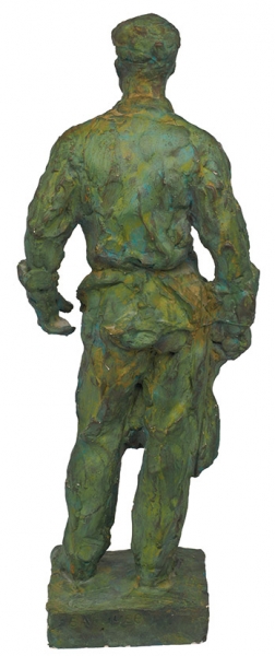 Скульптура «Сталевар». Автор А.В. Бабичев. 1930-е. Гипс тонированный. Высота 44 см.