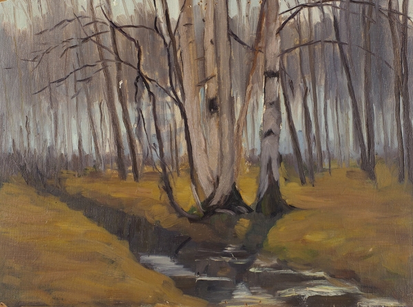Вечтомов Николай Евгеньевич (1923–2007) «Весна». 1971. Картон, масло, 17,8x24 см.