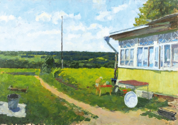 Сергеев Николай Сергеевич (1908–1989) «Лето». 1986. Картон, масло, 50x70 см.