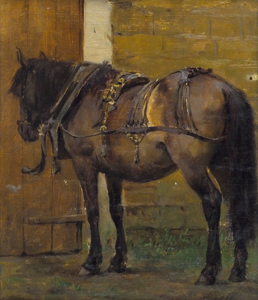 Владимиров Иван Алексеевич (1870–1947) «Лошадь». Первая четверть ХХ века. Холст, масло, 27x23 см.