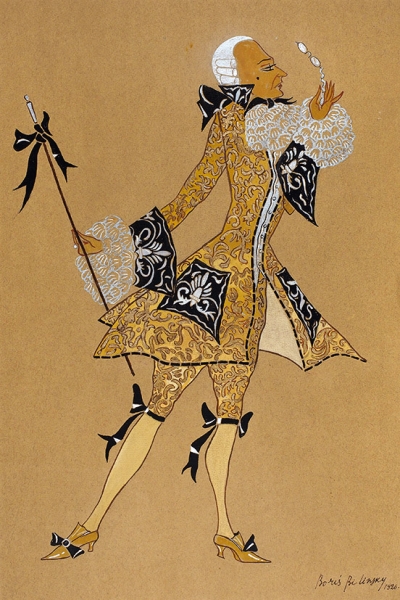 Билинский Борис Константинович (1900–1948) Эскиз костюма. 1926. Бумага, смешанная техника, 47,7x31,3 см.