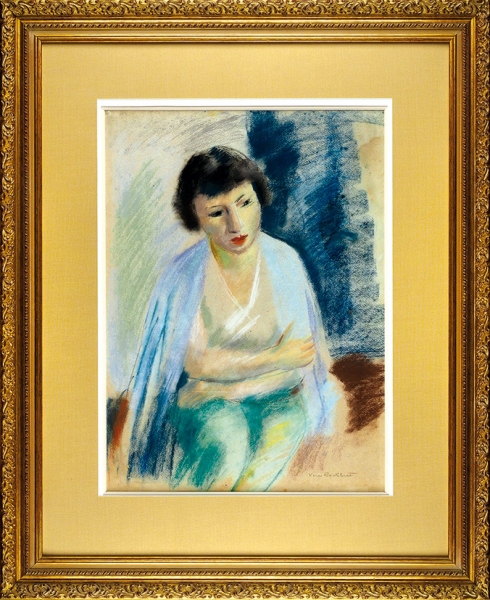 Рохлина Вера (1896–1935) «Женский портрет». 1930-е-1940-е. Бумага, пастель, 58x42 см (в свету).