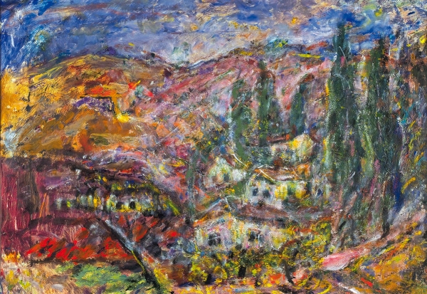 Зейтман Исай Михайлович (1899–1996) «На карантине». 1964. Клеенка, масло, 50x70 см.