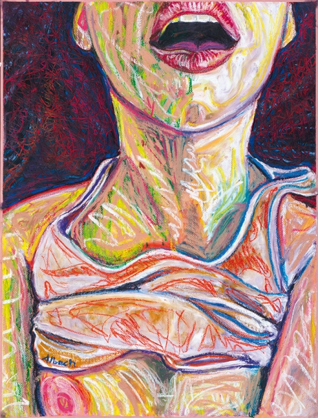Альбах Артем. «Erotic». 2017. Бумага, масляная пастель. 65x50 см.