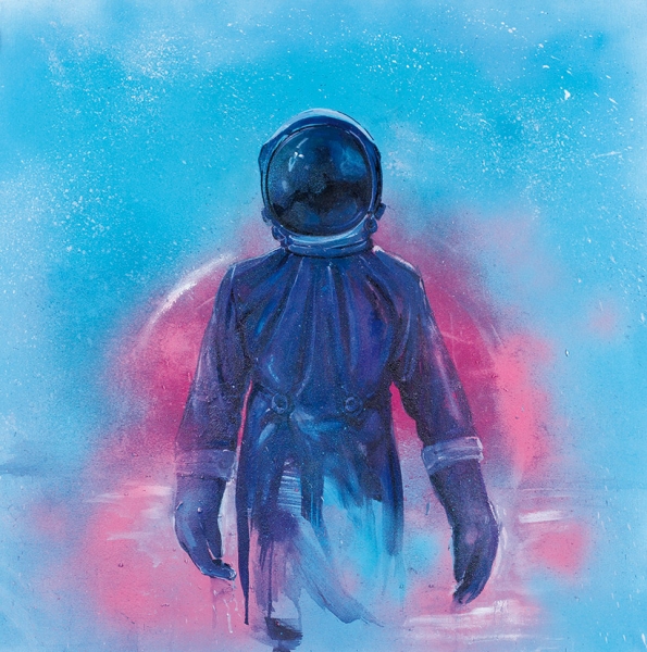 Швецова Евгения. «Space Man». 2017. Холст, масло. 180x180 см.