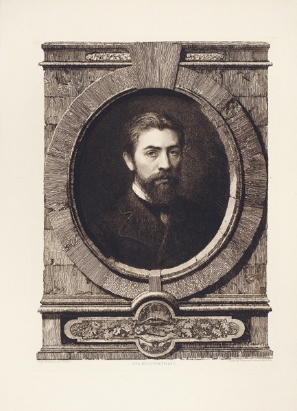 Бобров Виктор Алексеевич (1842–1918) «Автопортрет». 1892. Бумага, офорт, 31,5x23 см (оттиск).