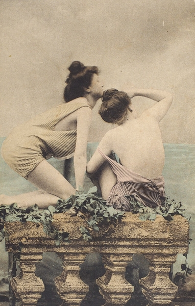 Четыре эротические открытки о любви двух дам. Европа, нач. ХХ в.