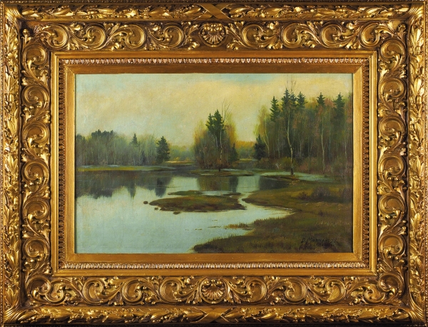Мартен Дмитрий Эмильевич (1860–1918) «Лесной пейзаж». 1898. Холст, масло, 45x68 см.