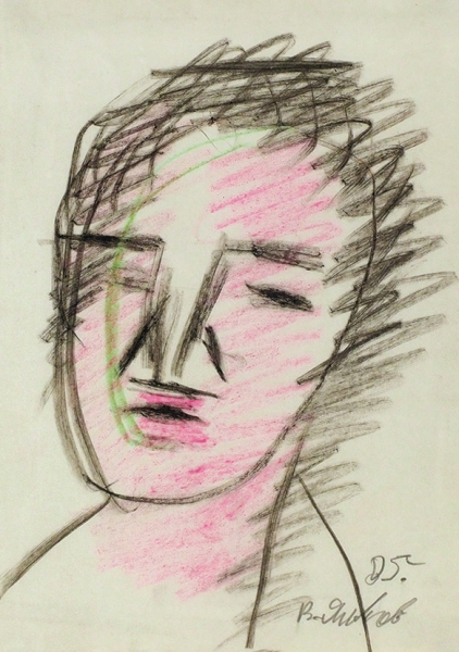 Яковлев Владимир Игоревич (1934–1998) «Портрет». 1995. Бумага, пастель, 28,5x20,3 см.