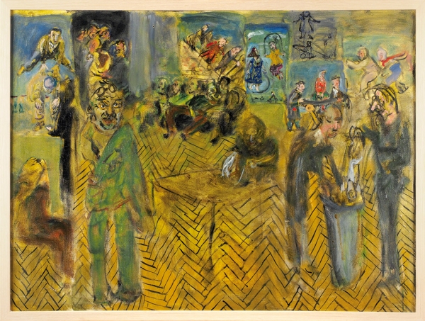 Конышева Натта Ивановна (род. 1935) «На выставке В. Любарова». 2007. Холст, масло, 58,5x78 см.