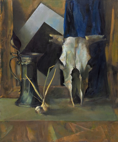 Железный Матвей. «Натюрморт с черепом». 2015. Холст, масло. 90x75 см.