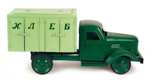 Хлебный фургон на базе ЗИС 150. Модель-игрушка. СССР, 1967. Металл, резина. Длина 54 см.