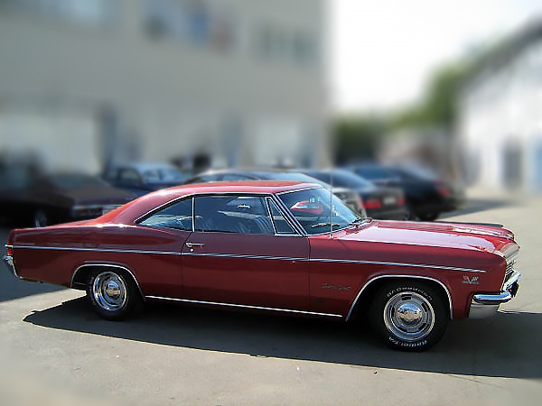 [Chevrolet Impala снялась в сериале «Сверхъестественное», в фильмах «Безумный макс» и «Страх и ненависть в Лас-Вегасе»] Chevrolet Impala SS. Год выпуска: 1966. Слово Impala было позаимствовано из названия небольшой африканской антилопы с элегантным экстерьером и впервые употреблено в названии концепт-кара 1956 года с кузовом хардтоп ярко-зелёного цвета и белым салоном. Он был экспонатом выставки «1956 General Motors Motorama».