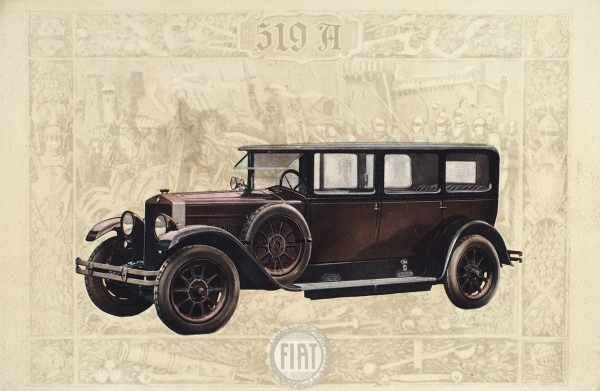 Рекламный проспект автомобиля «Fiat 519 A». [Б.м.]: ETT Mazzini, [1922-1927].