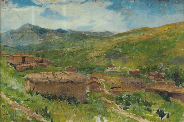 Григорьянц Константин Георгиевич (1877-1955) «Уш-бау». 1935. Холст, масло, 33,5x52 см (в свету).