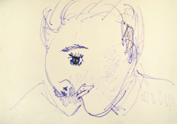 Яковлев Владимир Игоревич (1934–1998) «Портрет». 1995. Бумага, фломастер, 21x29,5 см.