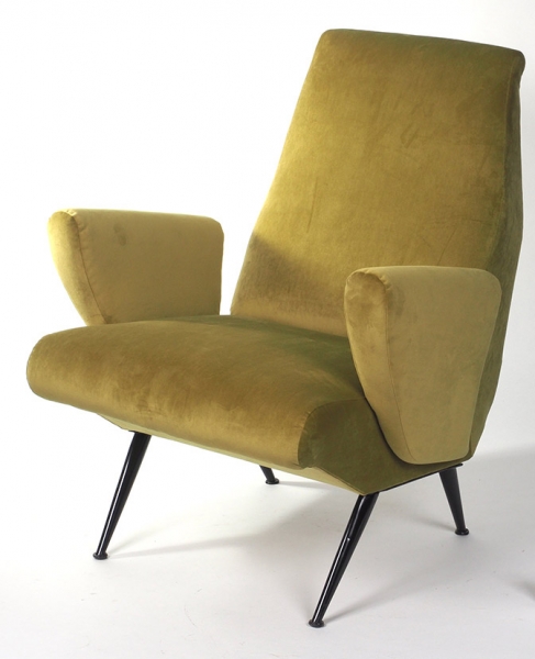 Кресло, исполненное в стилистике ар-деко для круизного лайнера. Дизайнер Nino Zoncada. Италия, 1950-е гг.