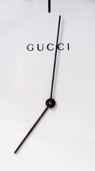 Винтажные настольные часы фирмы Gucci. Италия, 1960-е гг. Металл, серебрение.
