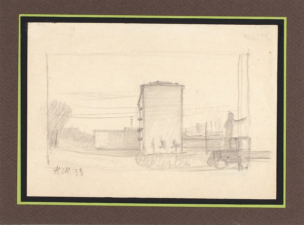 Шифрин Ниссон Абрамович (1892–1961) «За работой». 1933. Бумага, графитный карандаш, 10x14,2 см.
