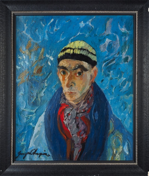 Шапиро Яков Абрамович (Александрович) (1897 — 1972) «Автопортрет». 1940-е-1950-е. Холст, масло, 60,7x49,5 см.