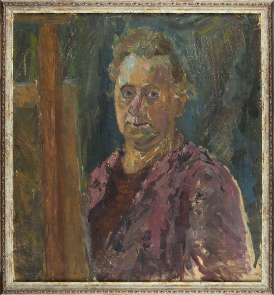 Нисс-Гольдман Нина Ильинична (1893–1990) «Автопортрет». 1950-е — 1960-е. Холст, масло, 59,5x55 см.