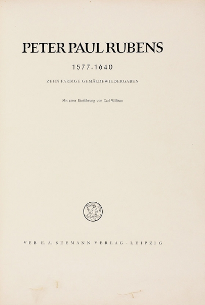 Рембрант, Рубенс, Рафаэль. Лот из трех изданий с цветными иллюстрациями (Серия «Цветные изображения»). [На нем. яз.]. Лейпциг: VEB E.A. Seemann Verlag, [1950-е гг.].