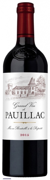 Grand Vin De Pauillac, red dry, 2015, 13,5%, 0,75 л.