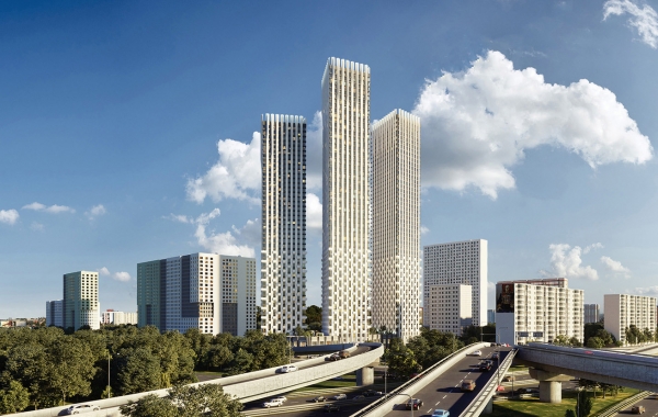 Пентхаус площадью 521 м² в видовой башне жилого комплекса «Wellton Towers» в районе Хорошёво-Мнёвники.
