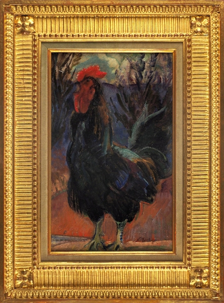 Тархов Николай Александрович (1871–1930) «Петух». До 1911. Холст на картоне, масло, 42x25 см.