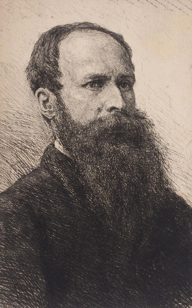 Офорт: Портрет В. Верещагина / худ. В. Матэ. [1882].