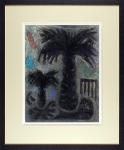 Рудаков Михаил Захарьевич (1914–1985) «Пальмы». 1970-е. Бумага, пастель, 47x36 см.