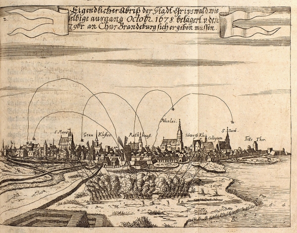 Конволют из пяти книг о Сконской войне (1675-1679). С гравюрами.