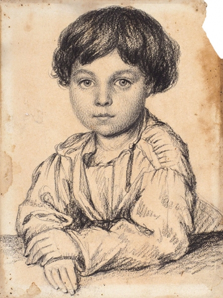 Литография: Детский портрет. Сер. XIX в.