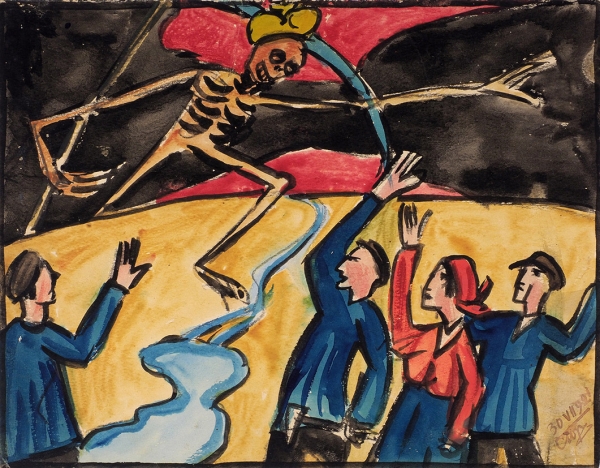 Городецкий, С.М. Эскиз агитплаката «Смерть международному империализму». Баку, 1921.
