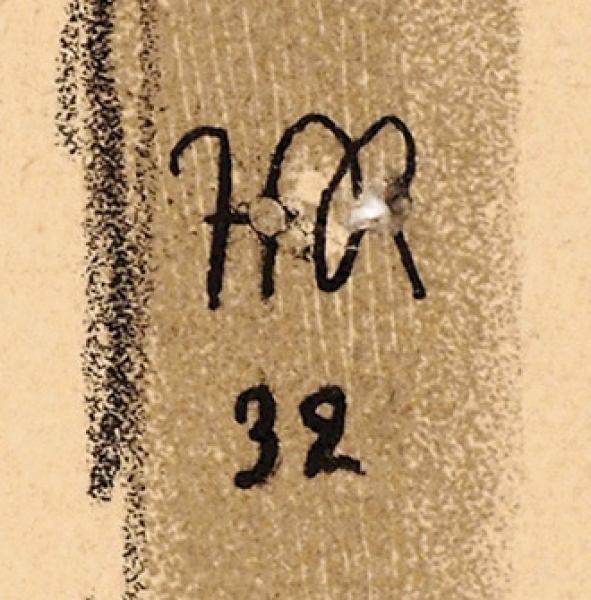 Купреянов Николай Николаевич (1894–1933) «Полевой суд». 1932. Бумага, литография, 43x62,5 см (лист).