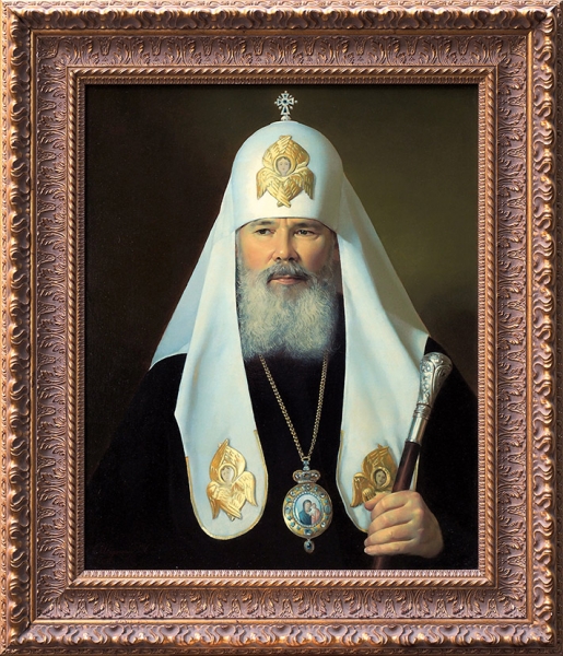 Шурыгин Николай Сергеевич (род. 1957) «Портрет Патриарха Алексия II». 2009. Холст, масло, 80x65 см.