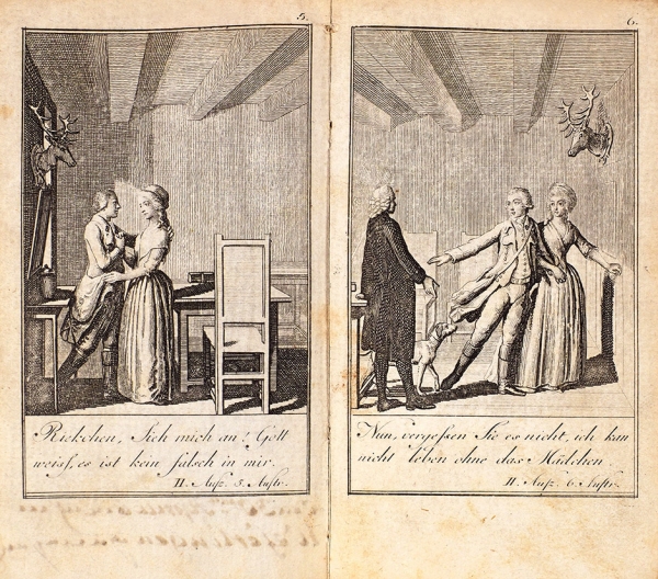 [Миниатюрное издание с 12 гравюрами] Генеалогический календарь на 1799 год. [На нем. яз.] Берлин, [1798].