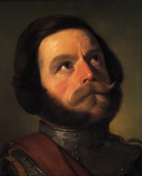 Видмайер Теодор (Theodor Wilhelm Paul Widmayer) (1828–1883) «Рыцарь». 1851. Холст, масло, 40,5x32 см.