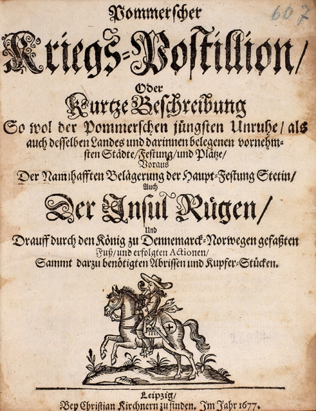 Конволют из пяти книг о Сконской войне (1675-1679). С гравюрами.