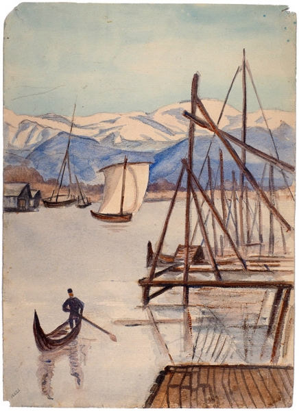 Городецкий, С.М. Рисунок: Порт Энзели. [1921].