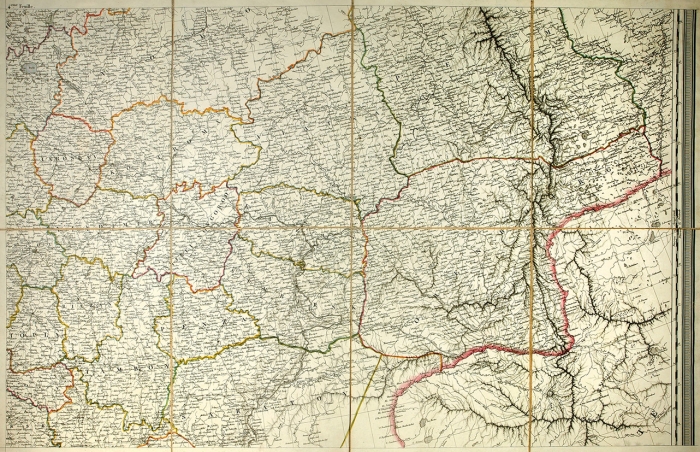 Географическая карта Российской Империи и Европы, включая Австрию, Данию, Норвегию, Пруссию. Париж: Tardieu, 1812.