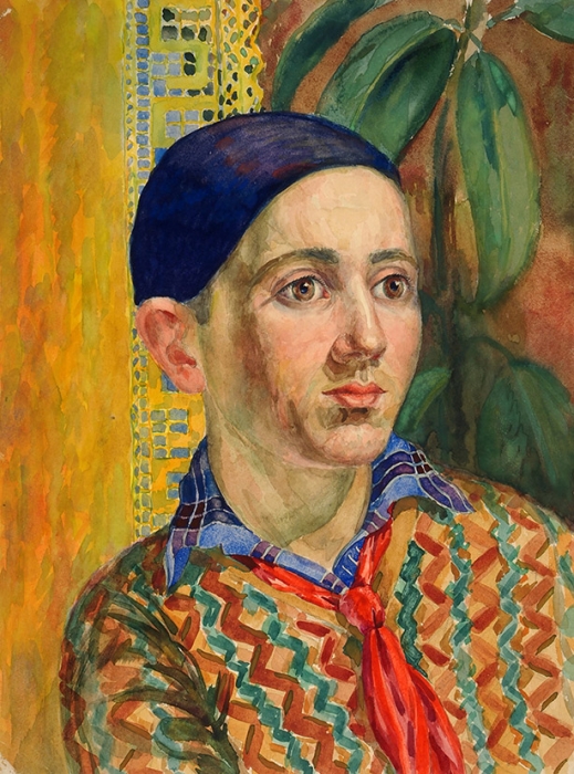 Русаков Николай Афанасьевич (1888–1941) «Пионер». 1930-е. Бумага, акварель, 40,5x30 см.