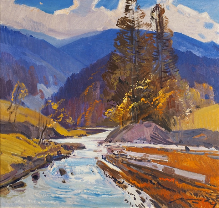 Кашшай Антон Михайлович (1921–1991) «Горная река». 1970-е. Холст, масло, 64,5x70 см.