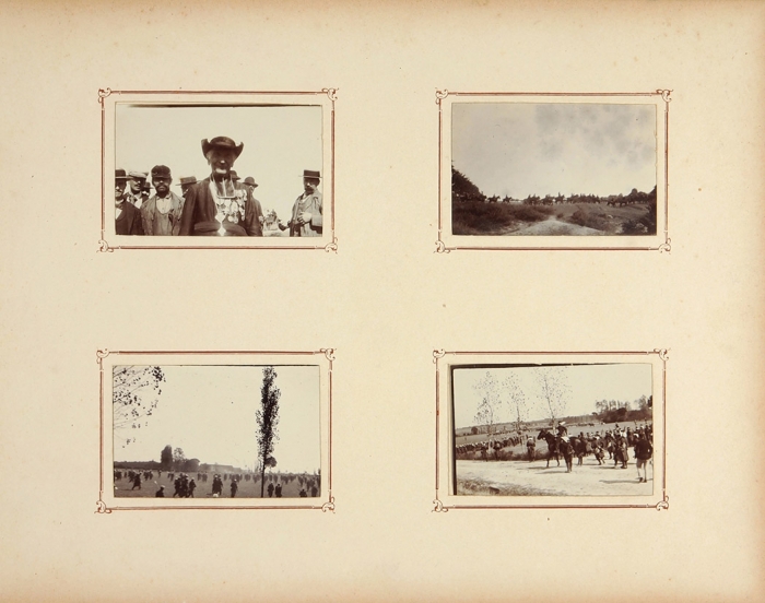 Памятный фотоальбом о великих маневрах на реке Луаре / фото. капитана Д. Ознобишина. [Франция, 1898].